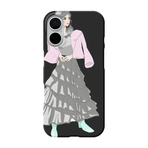 黒のドレススカート iPhone Smartphone Case