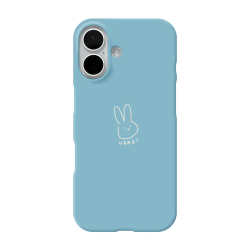 やるきのないうさぎ くすみブルー iPhone Smartphone Case