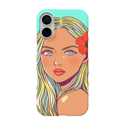 ハイビスカスガール iPhone Smartphone Case