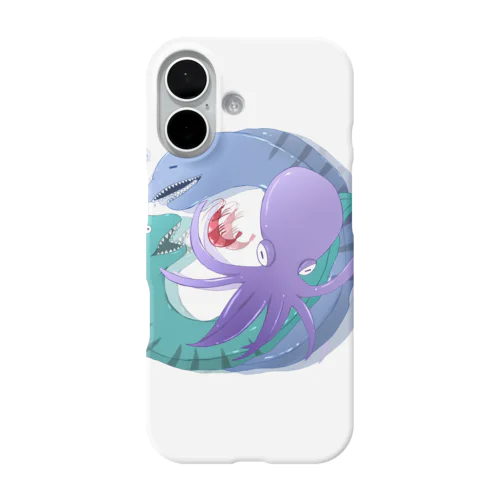 ウツボとエビとタコ(透過Ｖｅｒ．) iPhone Smartphone Case