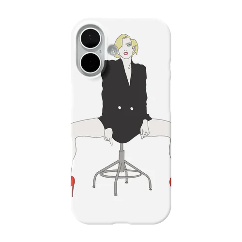 座る女 iPhone Smartphone Case