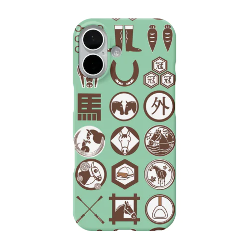 馬紋　（チョコミント） iPhone Smartphone Case