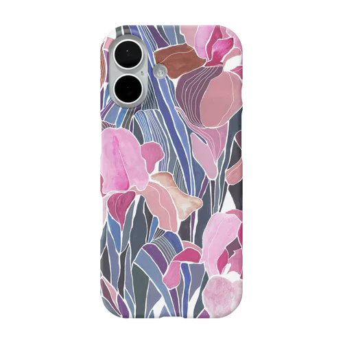 カキツバタ_pink iPhone Smartphone Case