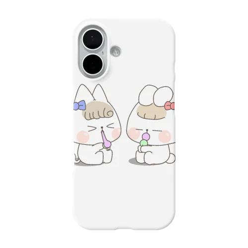 可愛すぎるうさぎとねこ iPhone Smartphone Case