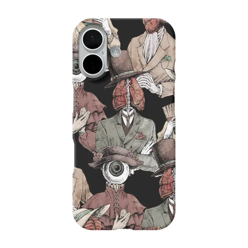 臓器の観客総柄BK iPhone Smartphone Case