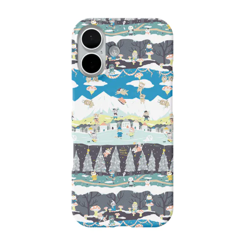 スコホ雪山柄 iPhone Smartphone Case