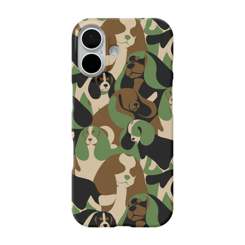 キャバリア×迷彩（カモフラ）柄→自然 iPhone Smartphone Case