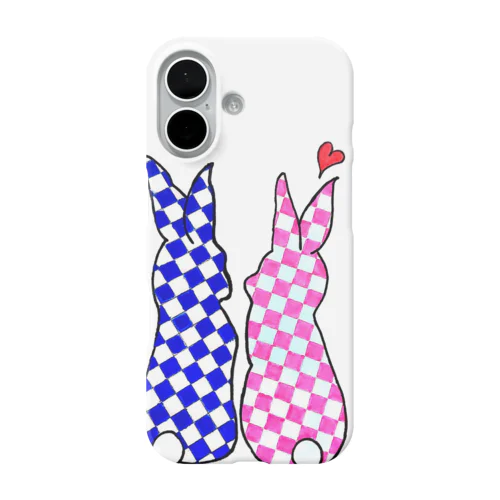 うさぎと和柄 iPhone Smartphone Case