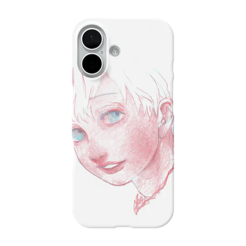 青い目の男の子 iPhone Smartphone Case