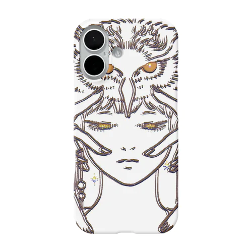 フクロウガール iPhone Smartphone Case