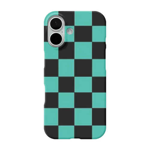 市松柄ブロックチェック iPhone Smartphone Case