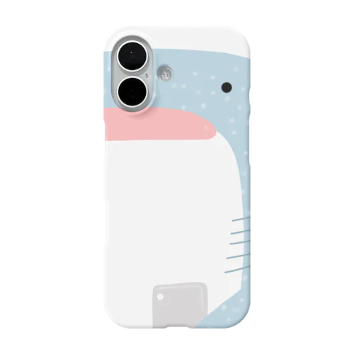 スマホを持つサメさんージンベエザメ iPhone Smartphone Case