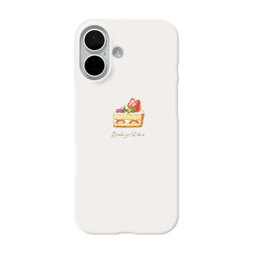 Strawberry cake ハードケース｜いちごショートケーキ iPhone Smartphone Case