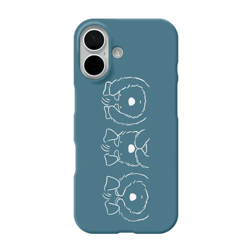 3シュナ（見ざる・言わざる・聞かざる）シュナウザーver. iPhone Smartphone Case