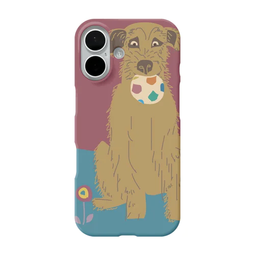ボール遊び　茶犬 iPhone Smartphone Case