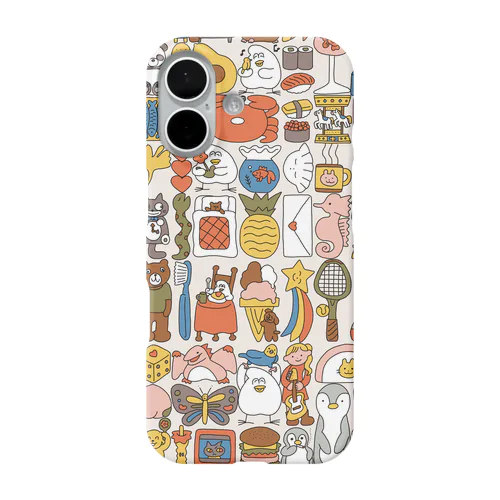ぎゅうぎゅう(こっくりカラー) iPhone Smartphone Case