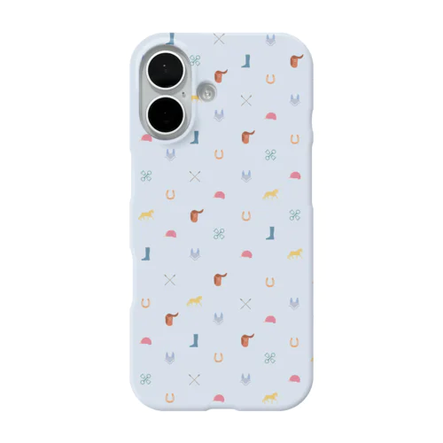 ウマグラム（ライトブルー） iPhone Smartphone Case