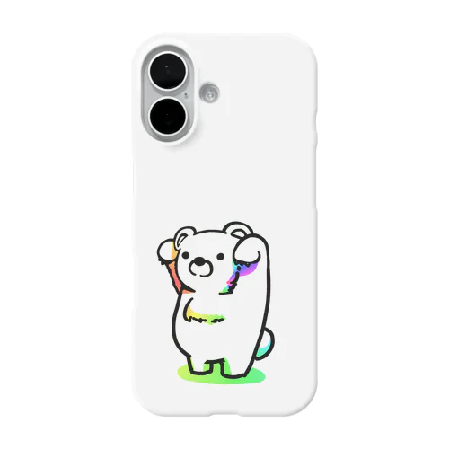 虹色なしろくま君 iPhone Smartphone Case