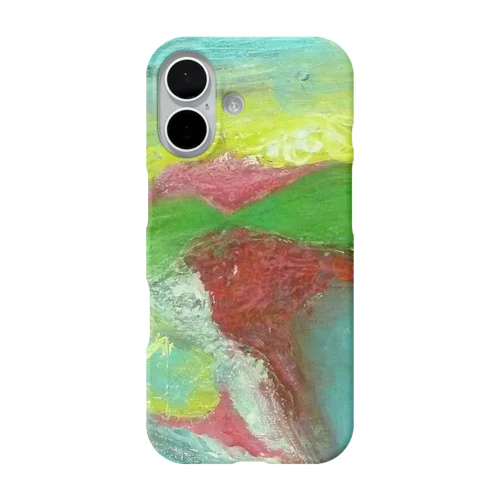 スッポンの頭骨の油彩 iPhone Smartphone Case