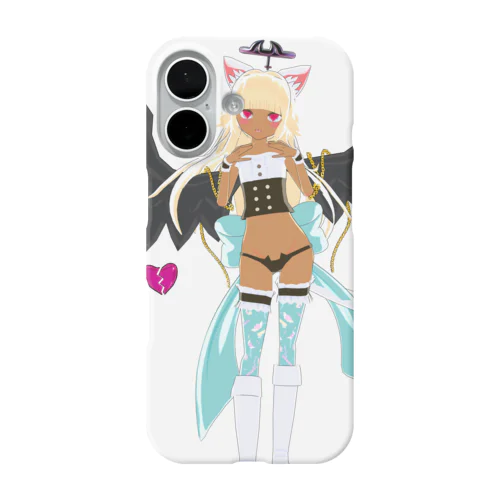 ねこ堕天使もげち iPhone Smartphone Case