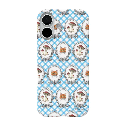 ねこマッシュ（ブルー） iPhone Smartphone Case