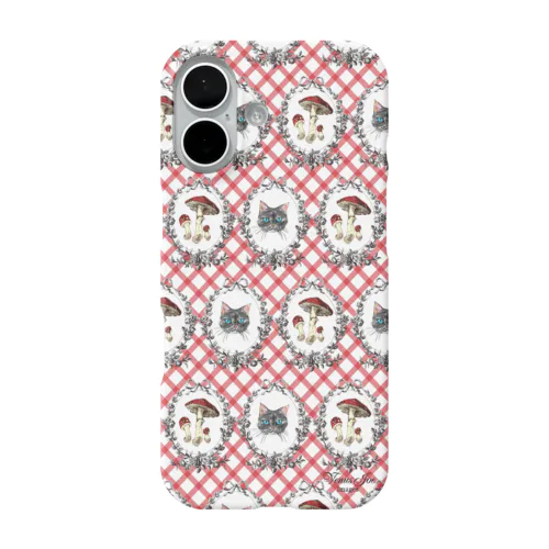 ねこマッシュ（レッド） iPhone Smartphone Case