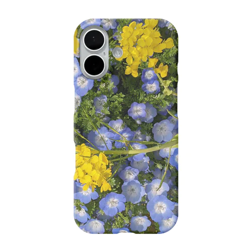 アブラナとネモフィラ iPhone Smartphone Case