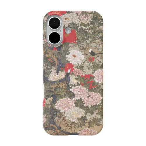 伊藤若冲《牡丹小禽図》 iPhone Smartphone Case