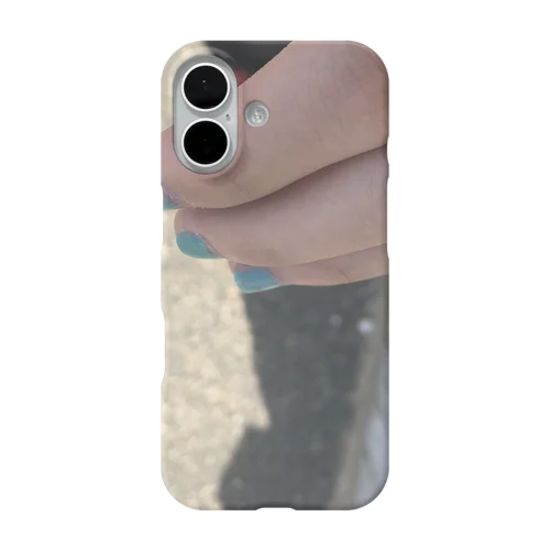 水色ネイル日常1 iPhone Smartphone Case