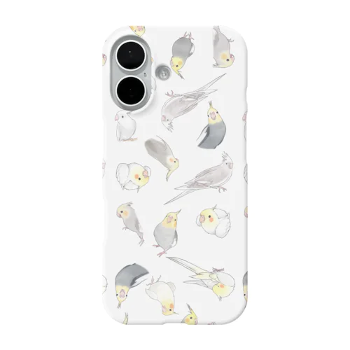 たっぷりオカメインコちゃん【まめるりはことり】 iPhone Smartphone Case