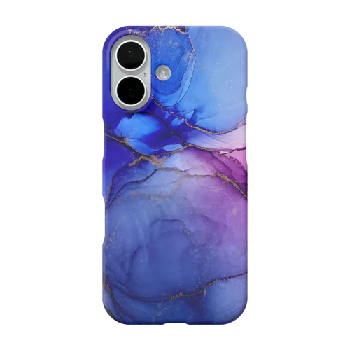 アルコールインクアート 紫煙 iPhone Smartphone Case