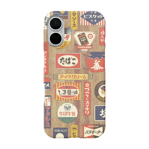 昭和レトロなホーロー看板スマホケース iPhone Smartphone Case