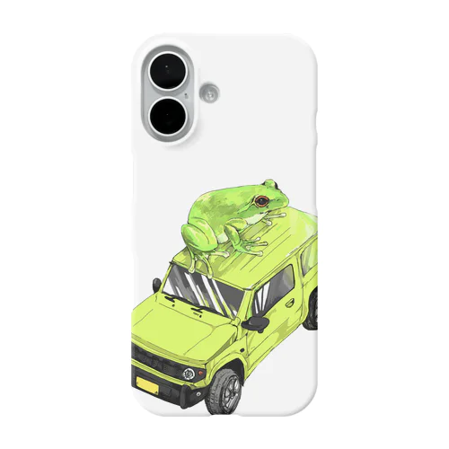カエル色の車 iPhone Smartphone Case