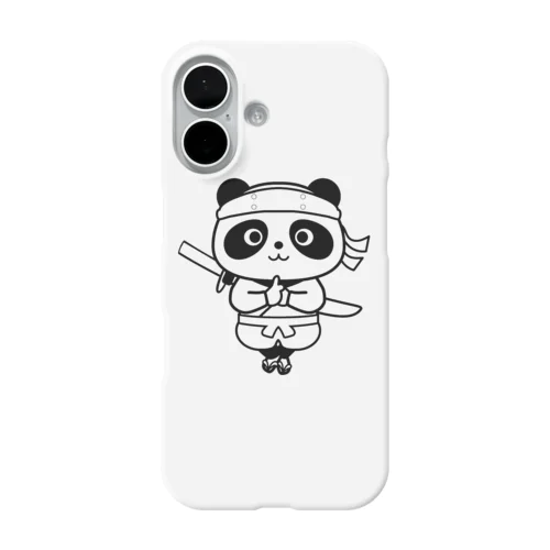 パンダくん（モノクロ） iPhone Smartphone Case