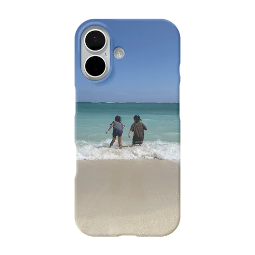 台風が近くて若干荒かった今帰仁のビーチ iPhone Smartphone Case