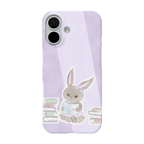 本とウサギ iPhone Smartphone Case