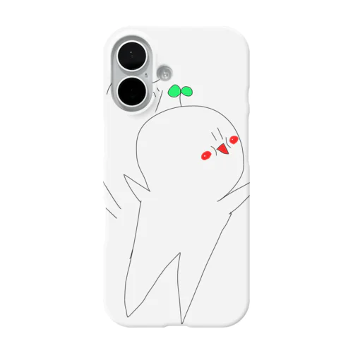 葉っぱが生えたしらたま君 iPhone Smartphone Case