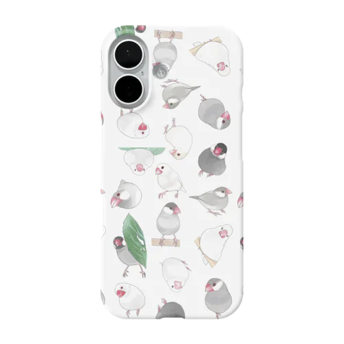 たっぷり文鳥ちゃん【まめるりはことり】 iPhone Smartphone Case
