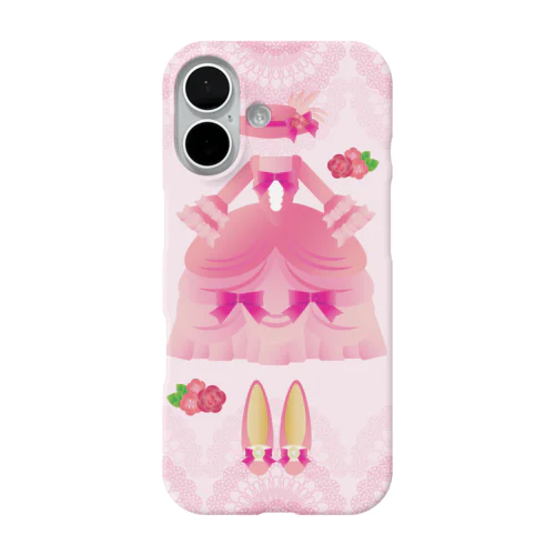 王妃マリーアントワネット　マカロンピンクのドレス iPhone Smartphone Case