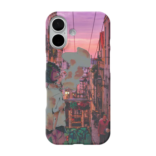 夕暮れとタバコ iPhone Smartphone Case
