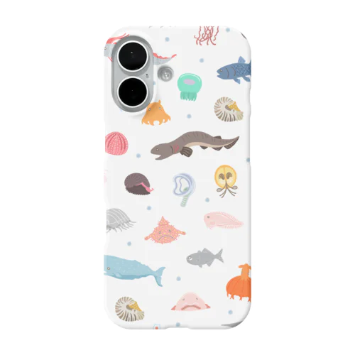 深海生物集合（パステル） iPhone Smartphone Case