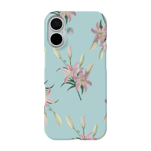 Thunberg Lily （スカシユリ） ライトブルー iPhone Smartphone Case