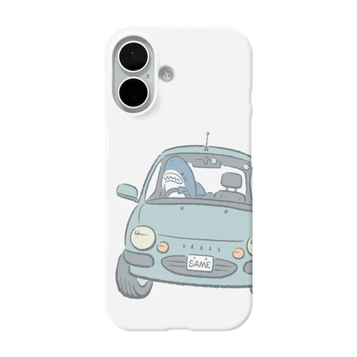 ハンドルをにぎるサメ iPhone Smartphone Case
