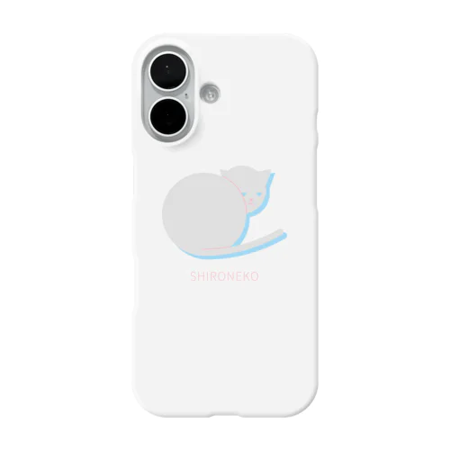 まんまるなねこ(白) iPhone Smartphone Case