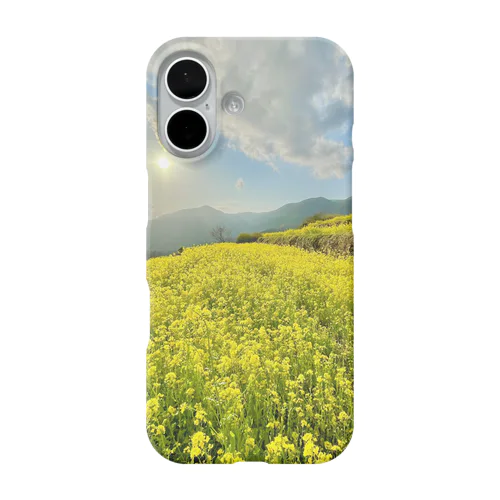 天空の菜の花畑＠高知県香北町 iPhone Smartphone Case