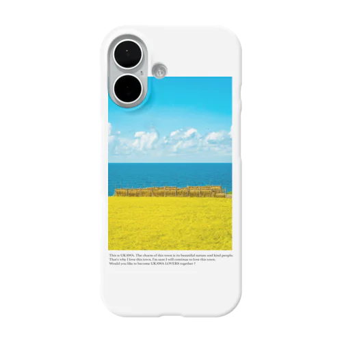 青い海と黄金の棚田 iPhone Smartphone Case