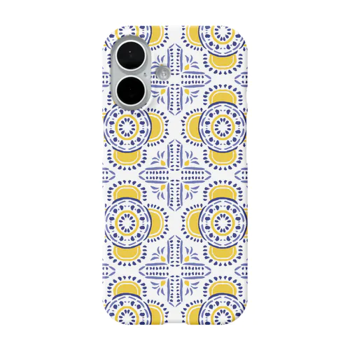 🇵🇹リスボンのアズレージョ #11（ネイビー） iPhone Smartphone Case