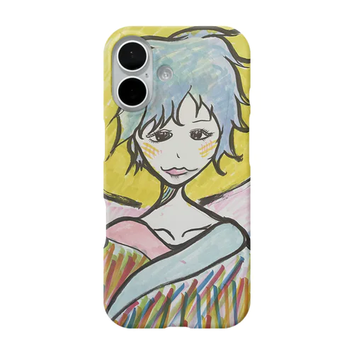 水色の子 iPhone Smartphone Case