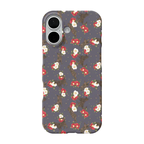 甲斐犬和柄（紺） iPhone Smartphone Case