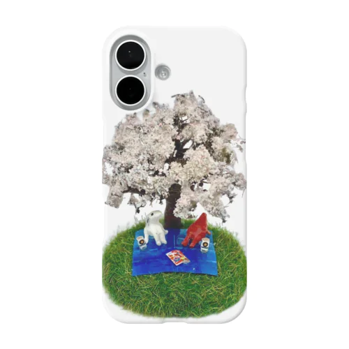 しらす君とえび君のお花見 iPhone Smartphone Case